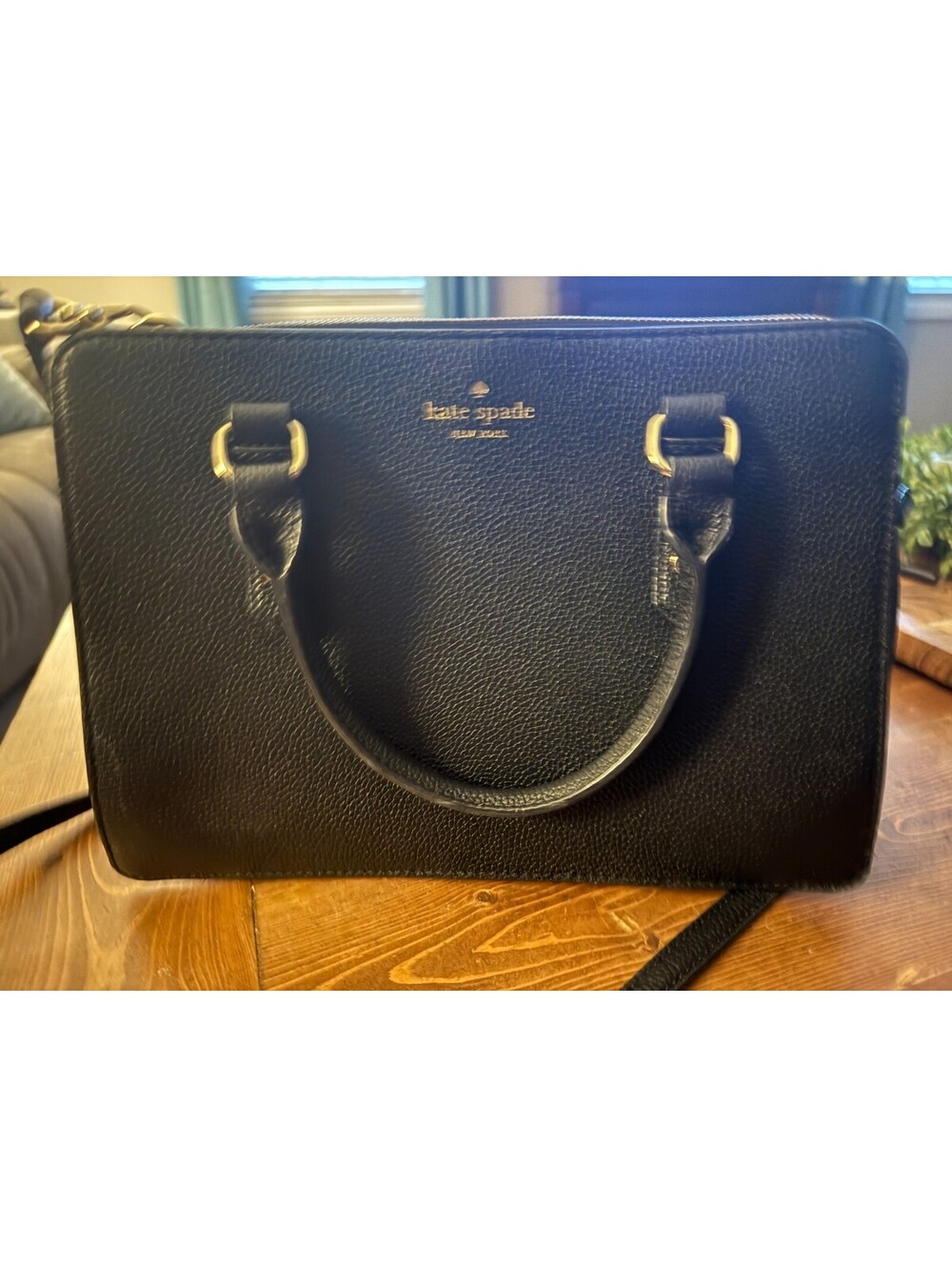 Kate Spade New York Black MULBERRY Street Lise Satchel Purse - Missing one pull